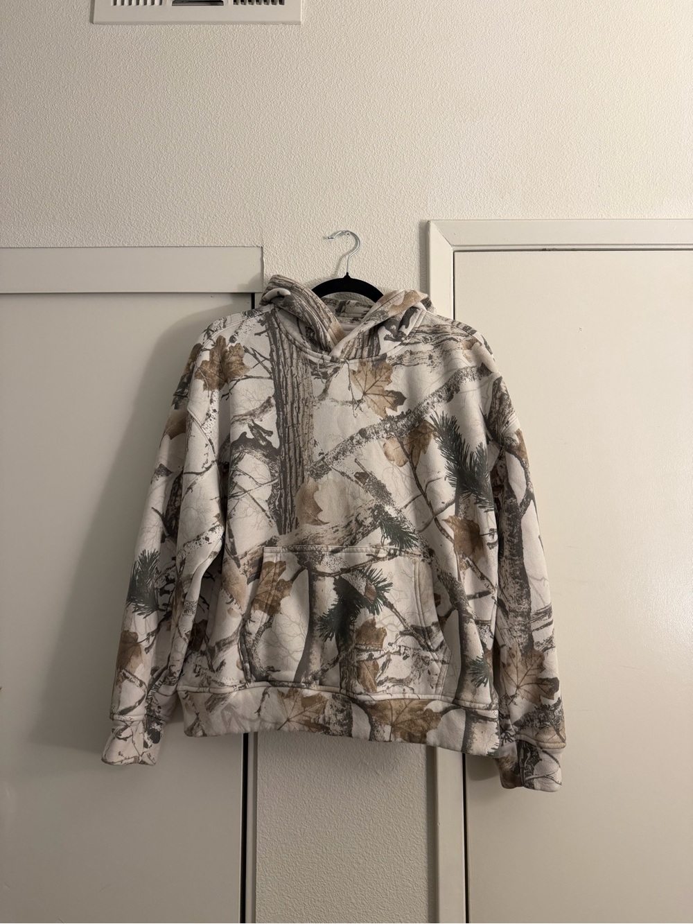 Hollister Neutral Camo Boxy Hoodie